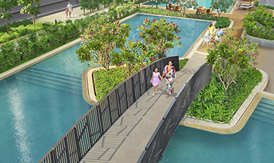 Lodha South Mumbai– Wellness amenities with landscaped walkways
