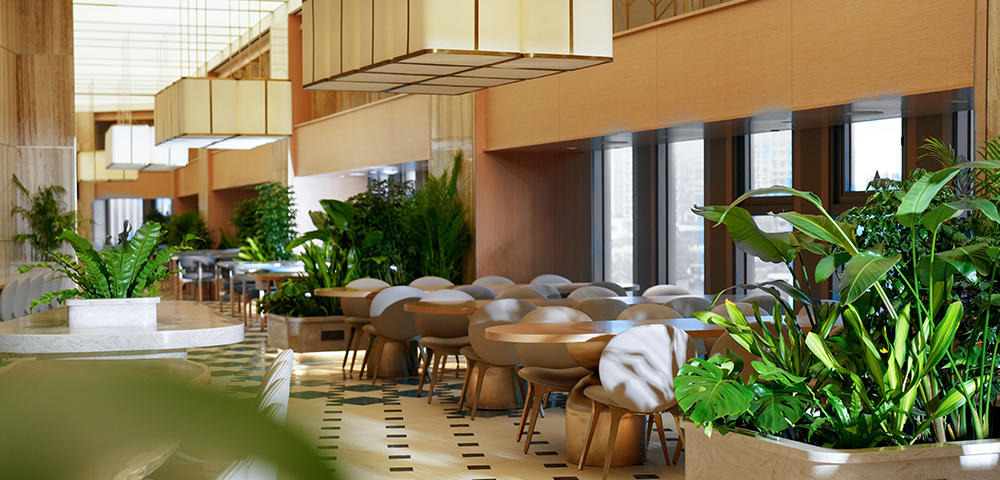 One Lodha Place – Hospitality lounge of commercial project in Lower Parel