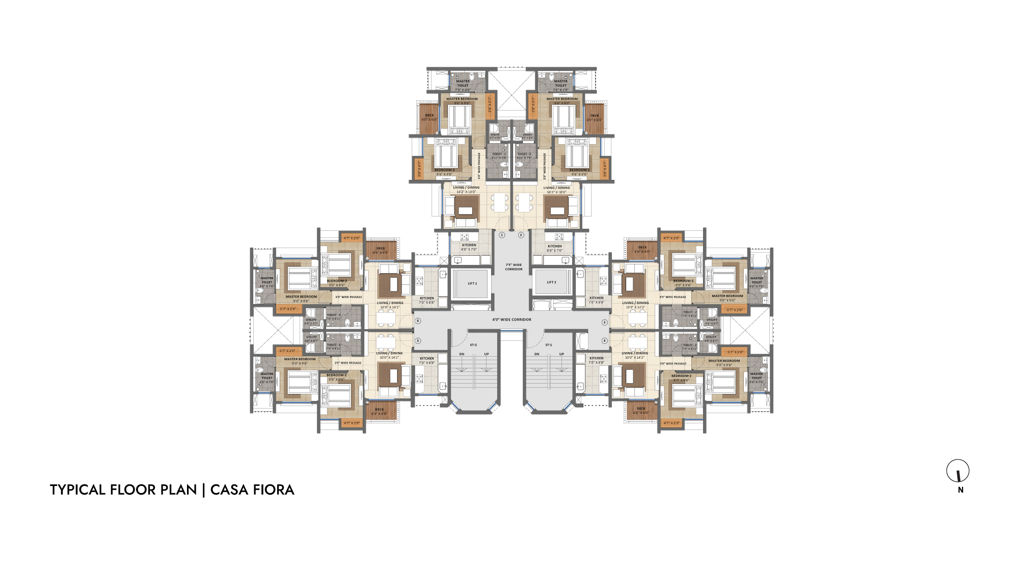 Casa Premier -  Typical Floor Plan 2 BHK in Palava, Dombivli